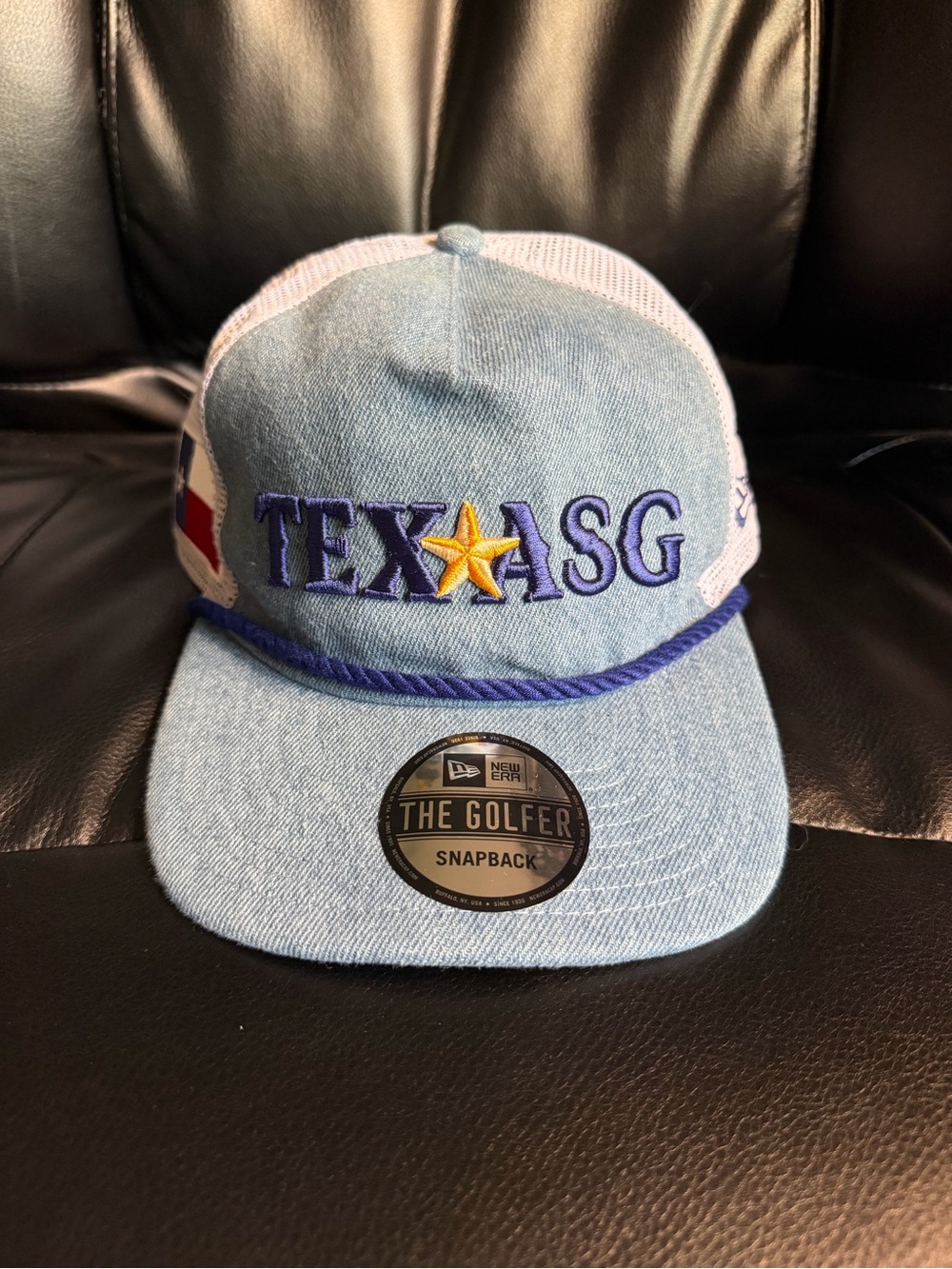New Era The Golfer Snapback 2024 MLB All-Star Game Texas Washed Denim Cap Hat